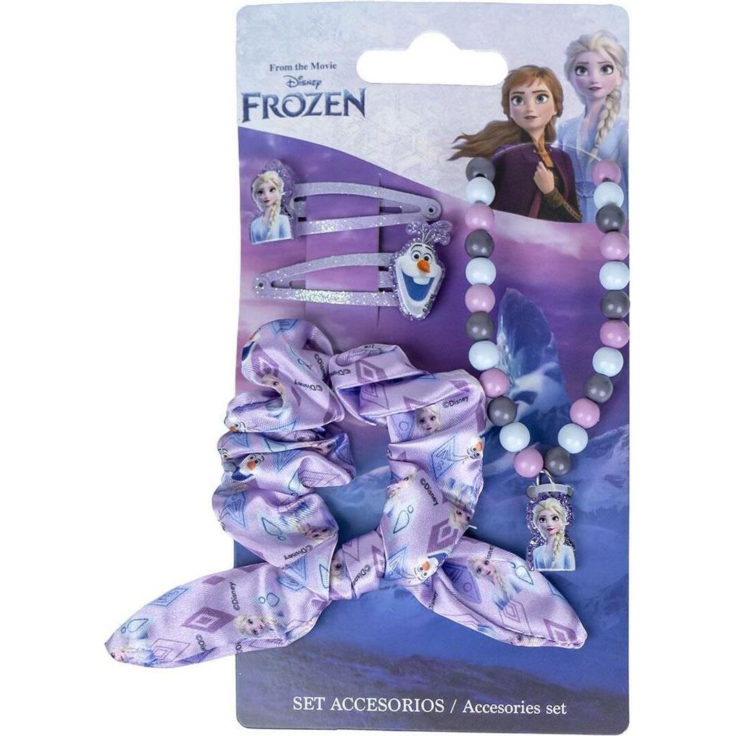 Disney Frozen, Ornamenti per capelli, Set di accessori 4 pezzi colorati