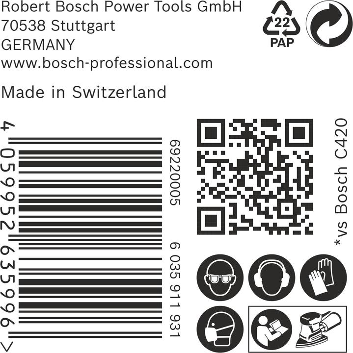 Produktbild Bosch Professional Zubehör EXPERT C470 Schleifpapier, 102 x 62/93 mm, G 120, 50 Stück (G120)