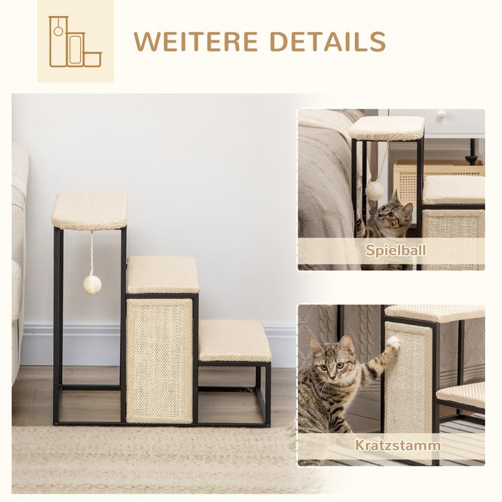 Actual product image PawHut Pet stairs with scratching board (Cat)