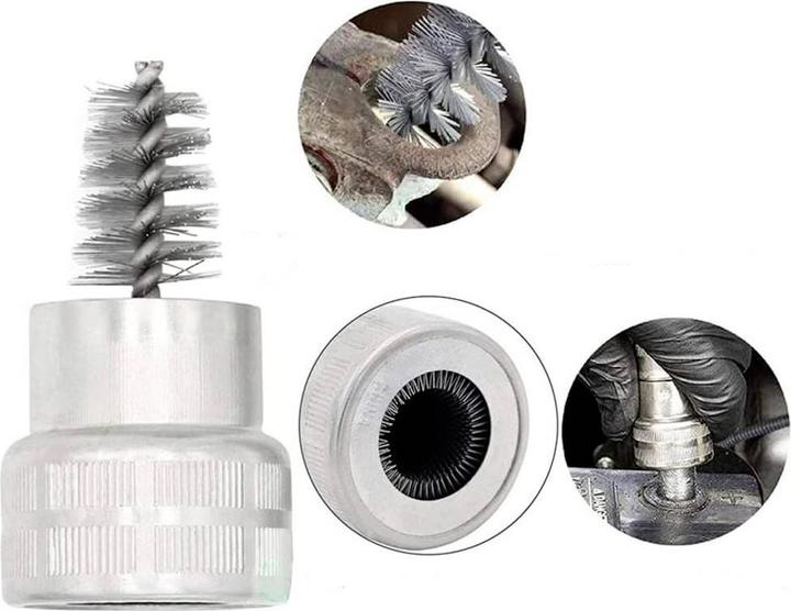 Actual product image IWH Battery pole cleaning brush with 10 colour discs 19080