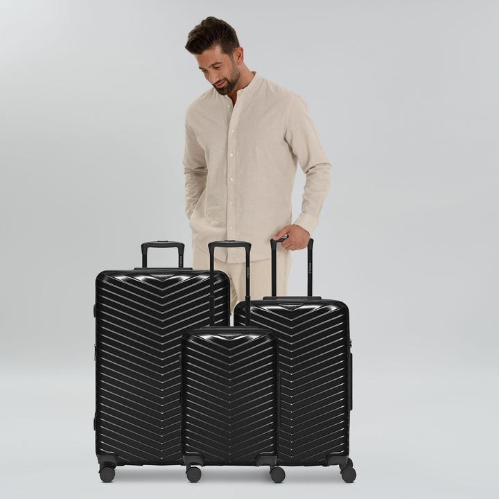 Actual product image Redolz Essentials 18 4-wheel suitcase set 3-piece with stretch fold (226 l)