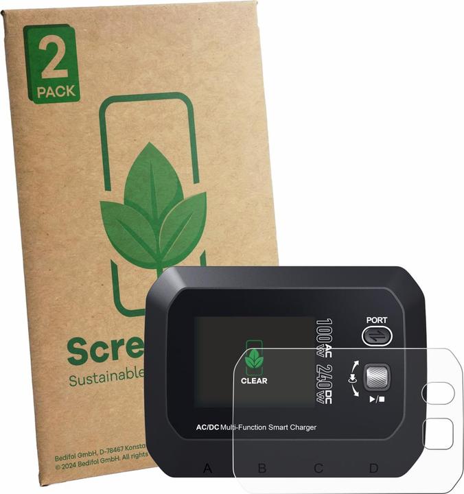 Produktbild ScreenLeaf Schutzfolie für SkyRc Q100 Neo nachhaltiger Displayschutz Display Schutz Folie Klar Transparent