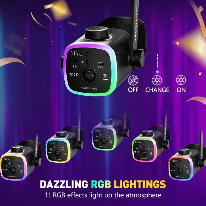 Produktbild Fifine AM9 Recording RGB Condenser Mikrofon