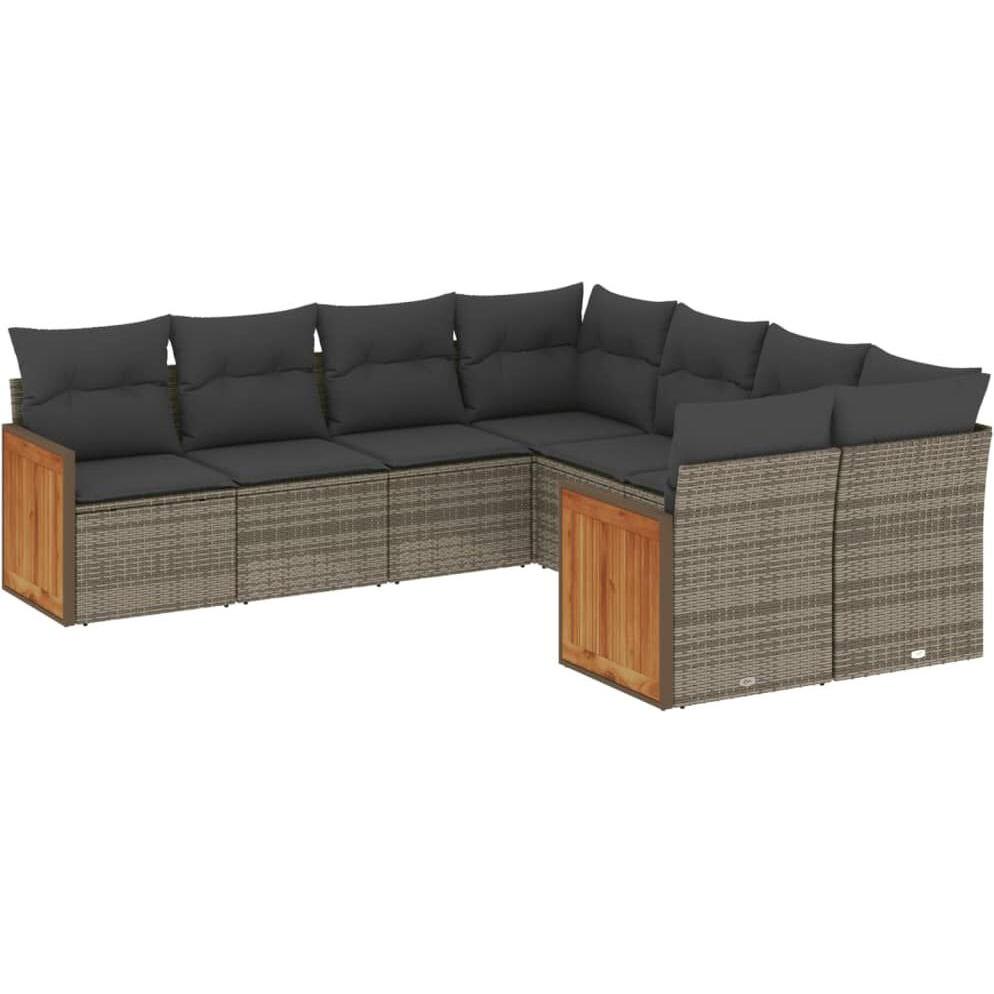 VidaXL, Gartenlounge, 10-tlg. Garten-Lounge-Set mit Kissen