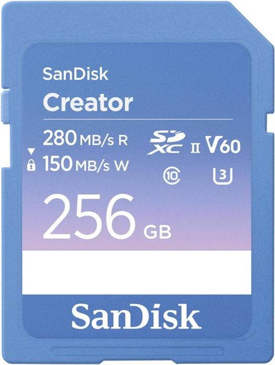 Sandisk Creator UHS-II V60 (256 GB, SDXC, U3, UHS-II)