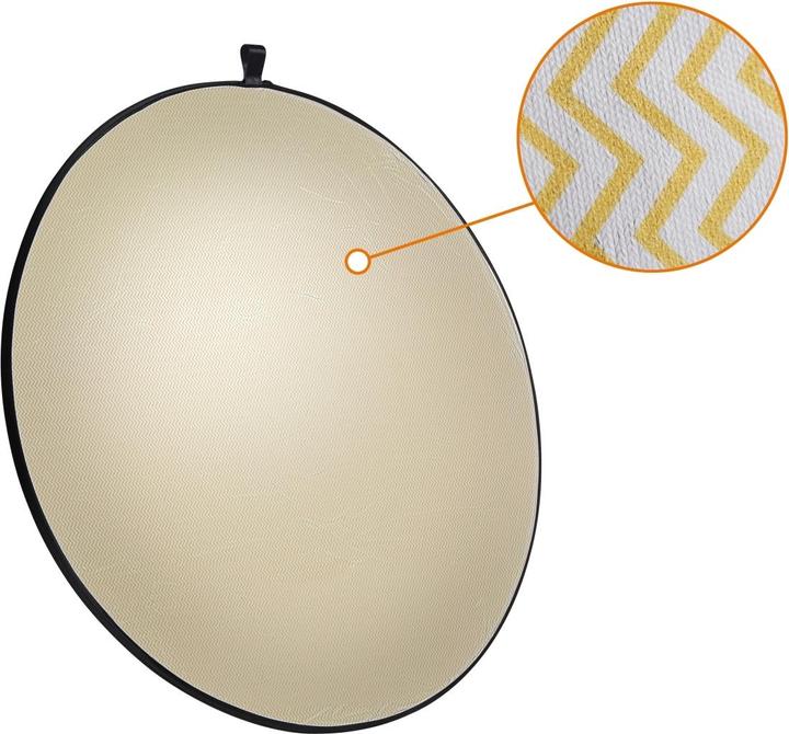 Actual product image Walimex 5in1 Folding reflector set wavy, Ø107cm (Folding reflector, 107 cm)