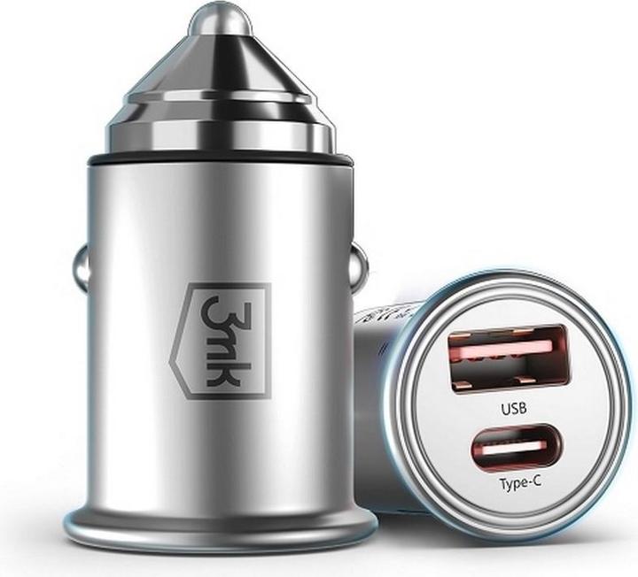 Produktbild 3MK HyperCar Charger 45W Ładowarka samochodowa 1xUSB-A + 1xUSB-C