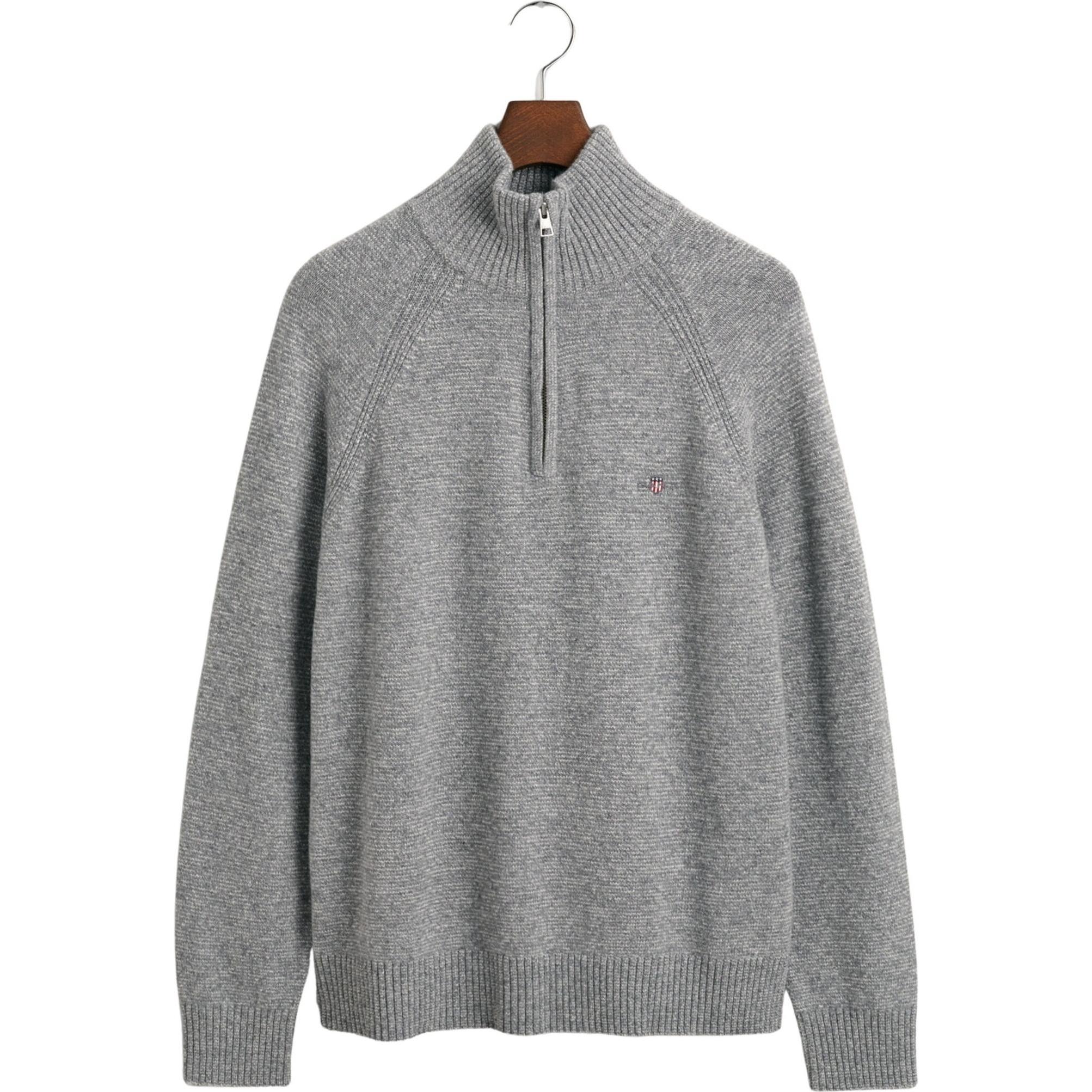 GANT, Herren, Pullover, puover bicoored ragan, Grau, (L)