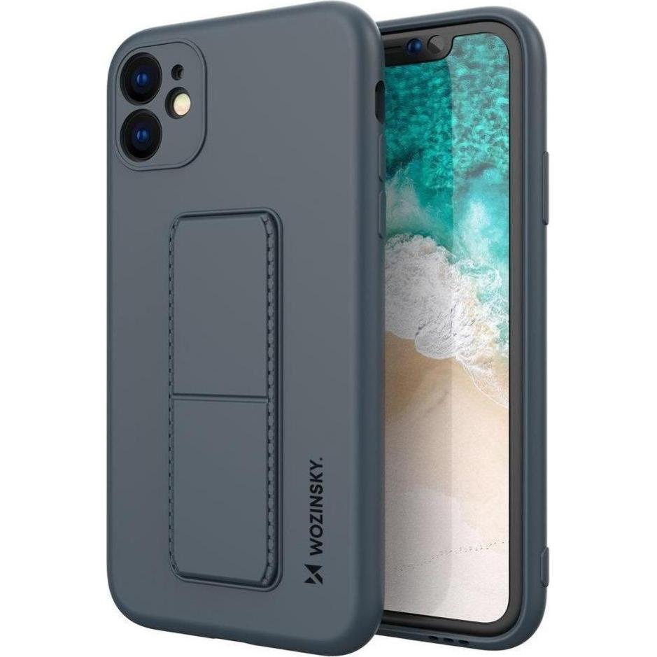 Wozinsky Kickstand Case silicone case with stand for iPhone 11 Pro Max navy blue (Apple iPhone 11 Pro Max), Smartphone H...