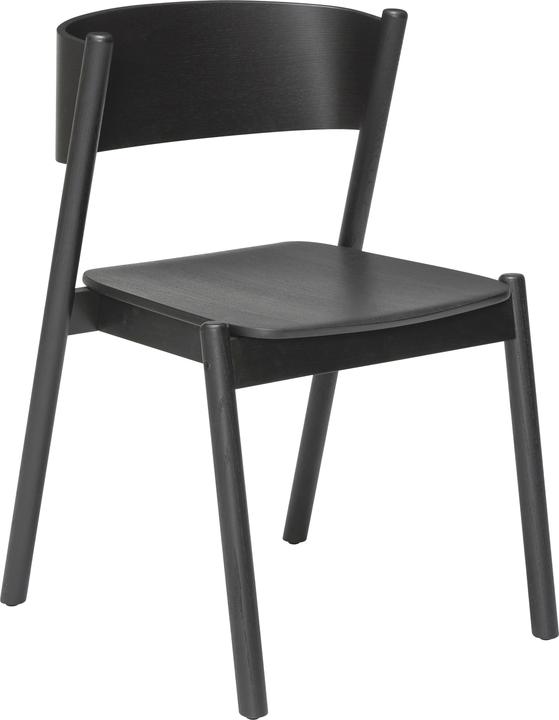 Image du produit Hübsch Oblique Esszimmerstuhl Schwarz