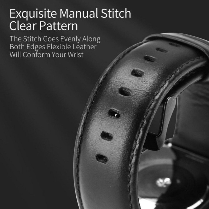 Actual product image Dux Ducis YA Strap (38 mm, 40 mm, 41 mm, Genuine leather, Apple Watch Series 1, Apple Watch Series 2, Apple Watch Series 3, Apple Watch Series 4, Apple Watch Series 5, Apple Watch Series 6, Apple Watch Series 7, Apple Watch Series 8, Apple Watch Series 9, Apple Watch SE)
