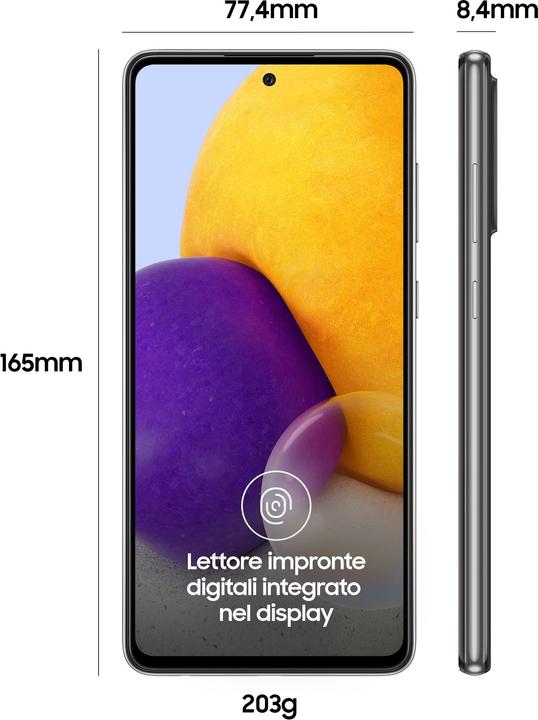 Produktbild Samsung Galaxy A72 EU (128 GB, Black, 6.70", Dual SIM, 4G)