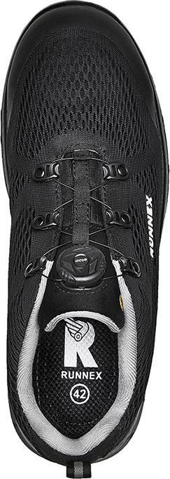 Actual product image Runnex S1PS-ESD safety shoes atop FlexStar, black/grey (36)