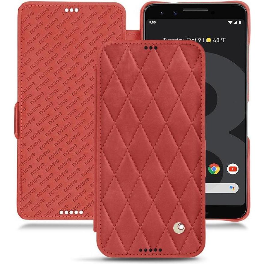 Noreve Lederschutzhülle horizontal (Google Pixel 3 XL), Smartphone Hülle, Rot