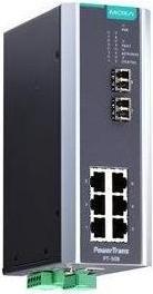 Actual product image Moxa PT-508-MM-LC-HV - Managed IEC 61850-3 DIN rail Ethernet switch with 6 10/100BaseT(X) ports (8 ports)