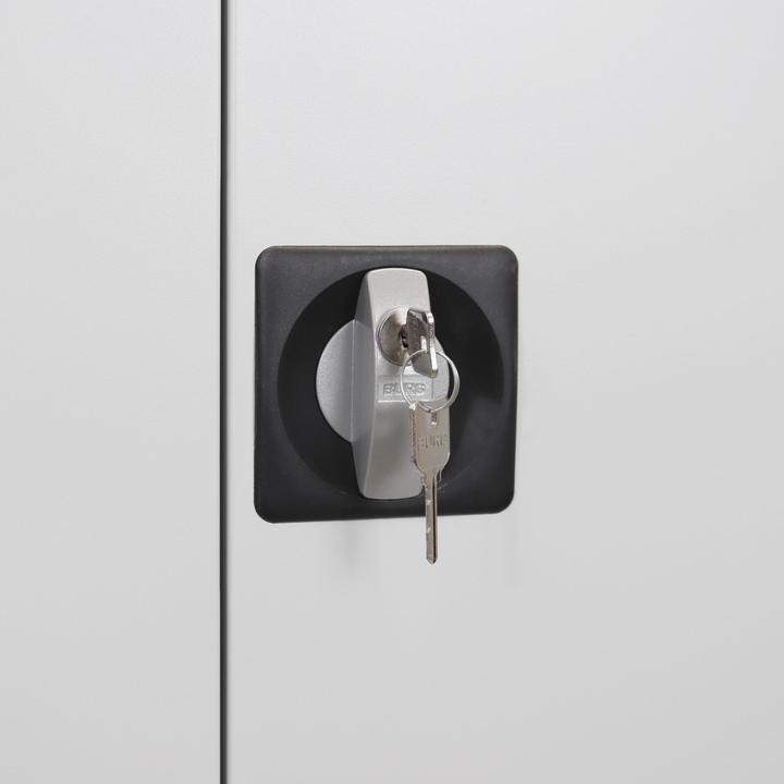 Produktbild ADB Stahlschrank 40750 lichtgrau 92,0 x 50,0 x 195,0 cm, aufgebaut (92 x 50 x 195 cm)