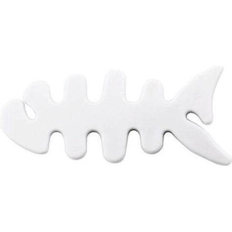 Hurtel Fish-shaped headphone cable wrap - white, Kopfhörerkabel, Weiss
