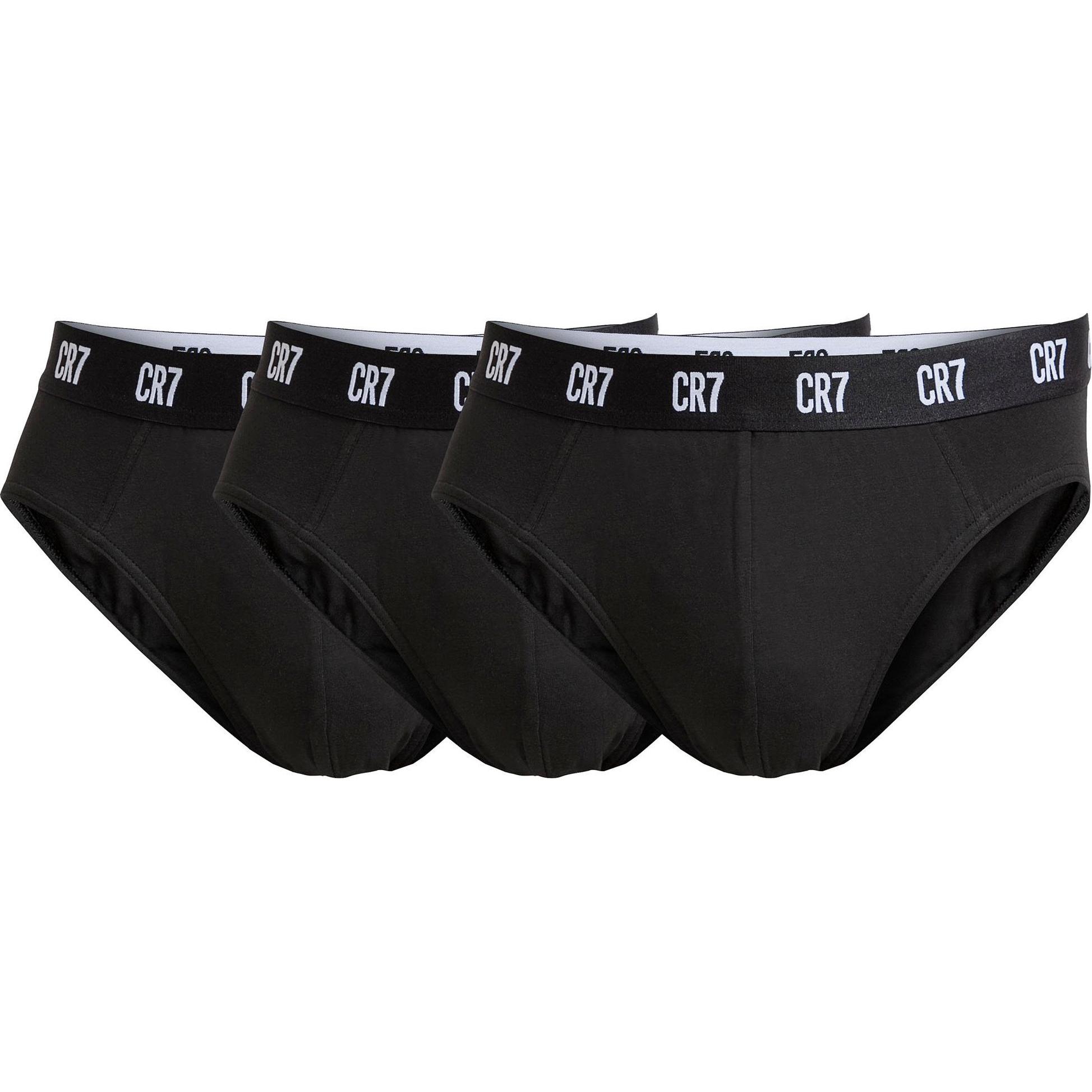 CR7, Herren, Unterhosen, Trunks 3-Pack, Schwarz, (S, 3er Pack)