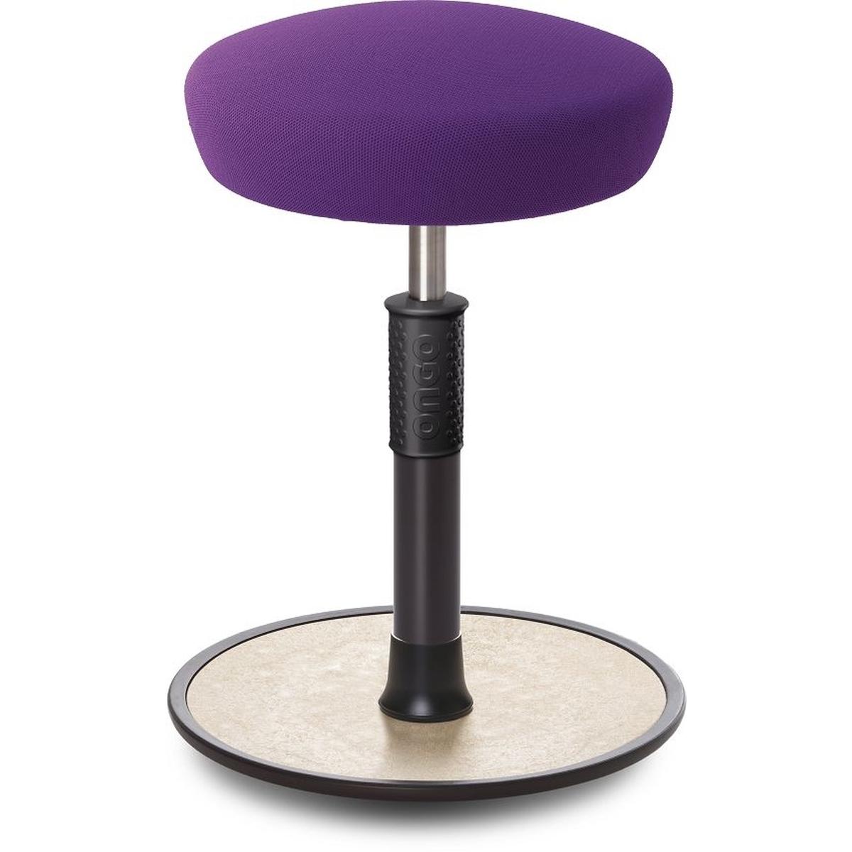 Ongo, Bürostuhl, Sitz- Stehhocker Free Regular Hutsitz Gestrick Purpur schwarz /cremeweiss