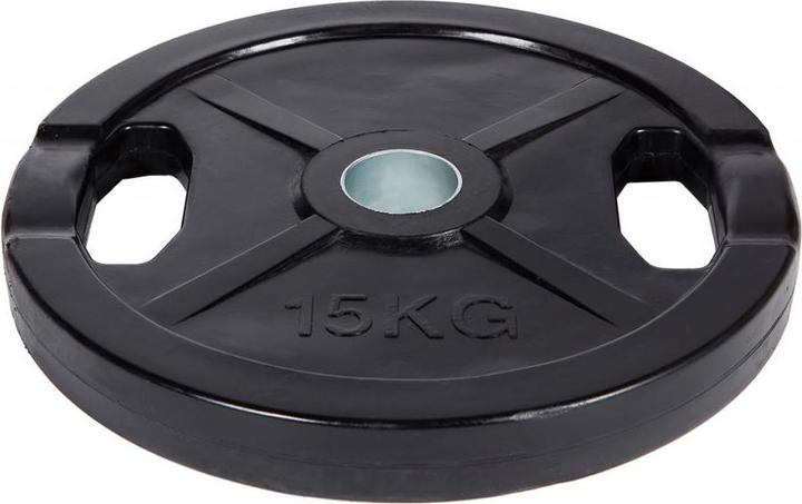 Actual product image Fitcom Rubberised Olympia weight plate (1 x 15 kg)