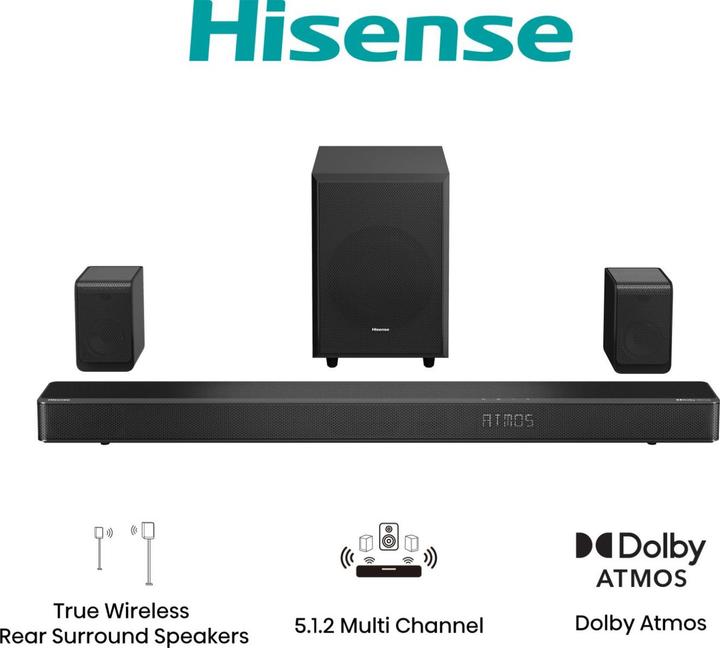 Actual product image Hisense AX5125H (500 W, 5.1.2 Channel)