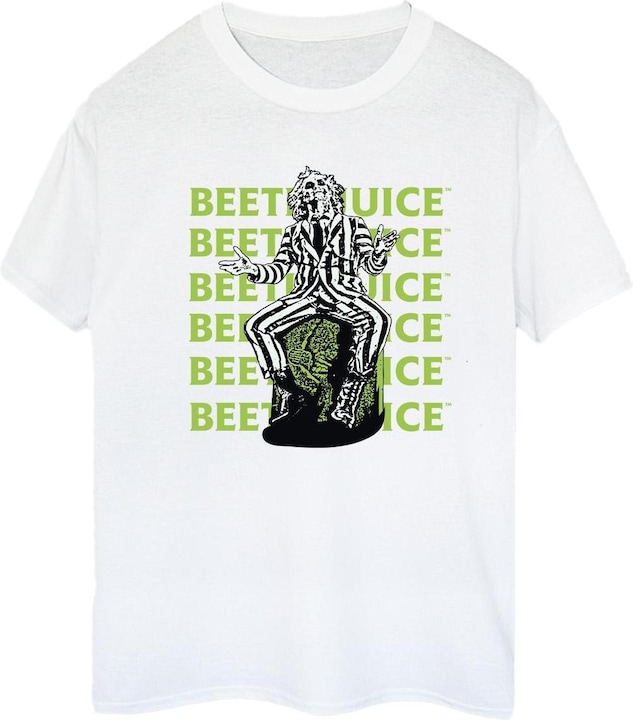 Immagine prodotto Beetlejuice Maglietta Ampia Posa Logo Ripetuto Donna (XXL)