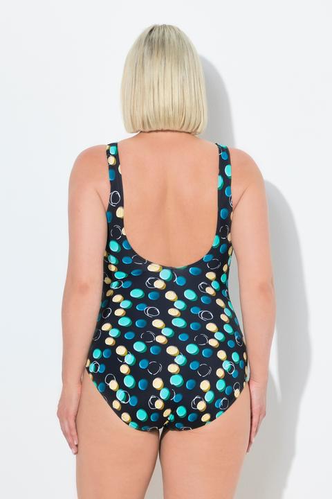 Image du produit Ulla Popken Maillot de bain à pois, sans bonnets souples, décolleté rond (58)