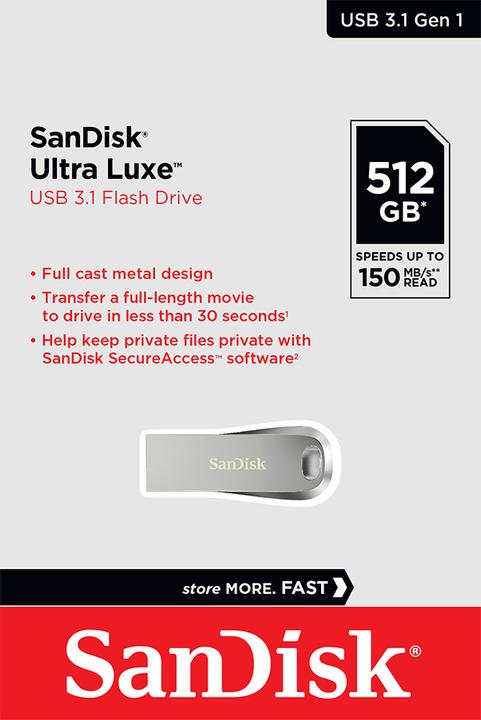 Produktbild SanDisk Ultra Luxe (512 GB, USB-A)