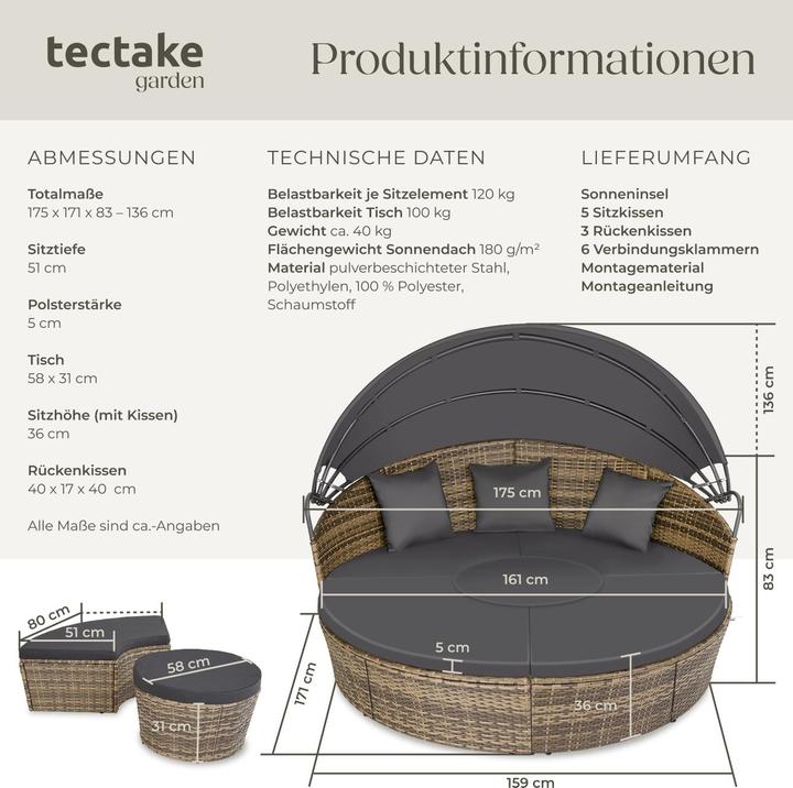 Actual product image tectake Santorin