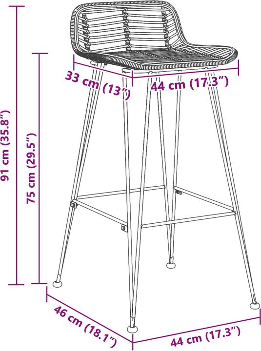 Produktbild vidaXL Moderner Stuhl
