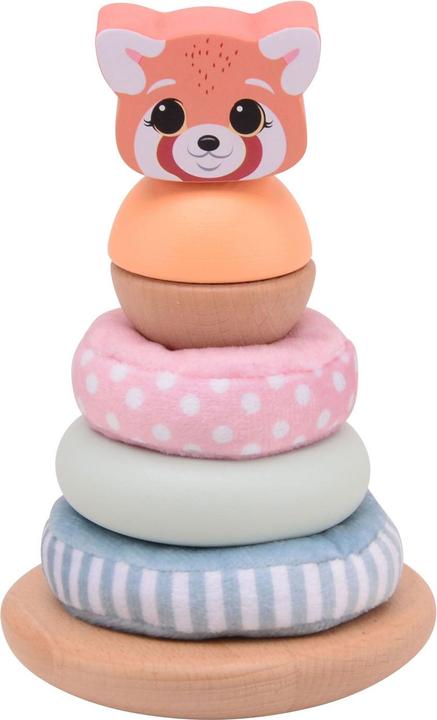 Actual product image Joeco Joueco The Wildies stacking tower with soft rings