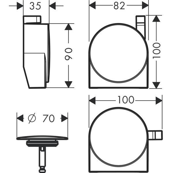 Thumbnail - hansgrohe, Zubehör Sanitärinstallation, Exafill S Fertigset (mattweiss)