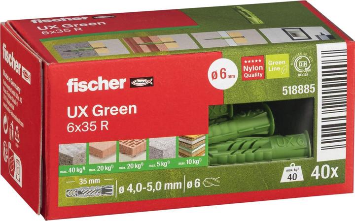 Produktbild Fischer Universaldübel UX Green 6x35 R (1 Stk.)