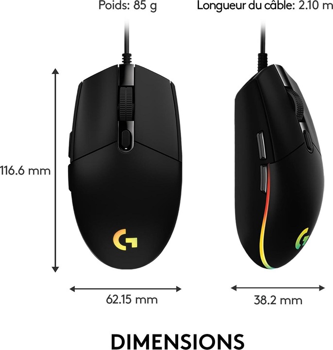 Produktbild Logitech G G203 Lightsync (Kabelgebunden)