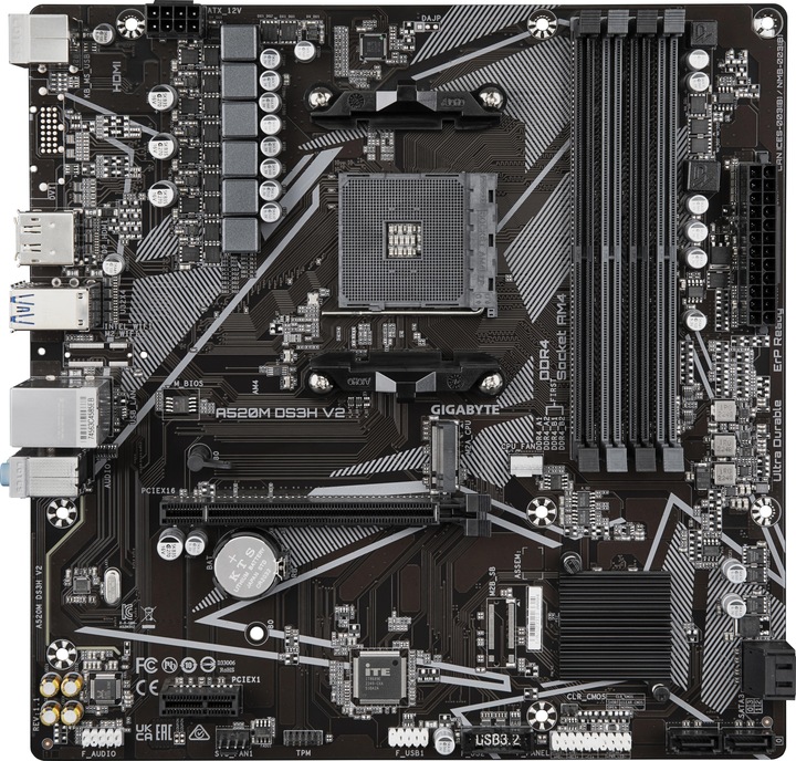 Actual product image Gigabyte A520M DS3H V2 (AM4, AMD A520, mATX)