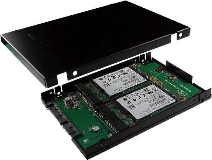 Produktbild Exsys EX-3683 SSD enclosure 2.5" Schwarz Speichergehäuse