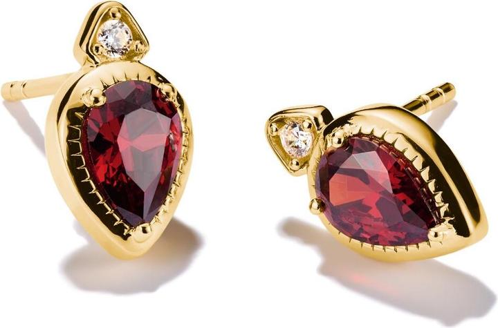 Immagine prodotto Thomas Sabo Ohrstecker Rote Steine Elyndra 18k Vergoldung (Argento 925)
