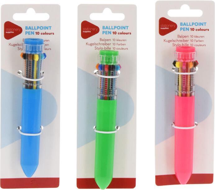 Stylo multicolore avec 10 couleurs (1x)