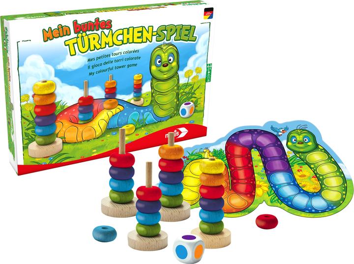 Produktbild Noris Mein buntes Türmchenspiel (Deutsch, Französisch, Italienisch, Niederländisch, 2 - 4 Spieler)