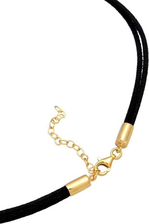 Immagine prodotto Elli Collana Choker Heart Velour Strap Nero Argento 925 (Ecopelle, Argento 925, Nessuna pietra, 32 cm)