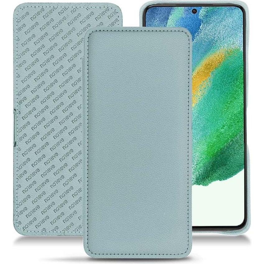 Noreve Lederschutzhülle Samsung Galaxy S21 FE (Samsung Galaxy S21 FE), Smartphone Hülle, Blau