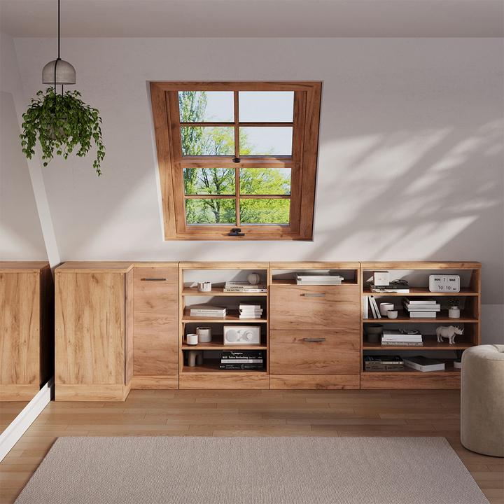 Produktbild Vichy Dachschrägenschrank Eckschrank Rion, Goldkraft Eiche/Goldkraft Eiche, 75.6 x 81.6 cm mit 1 Tür (46 x 75.60 x 81.60 cm)