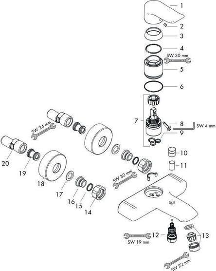 Actual product image hansgrohe Metris chrome