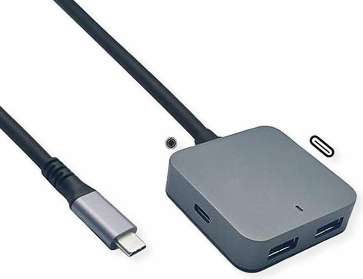 Produktbild Value USB3.2 Gen1 Hub w. Extension (USB-C, 4 Ports)