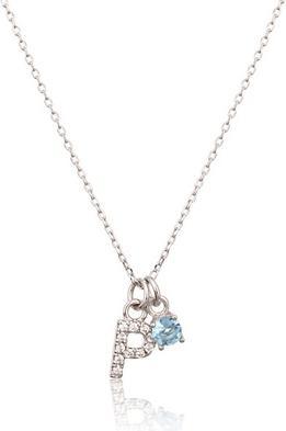 Produktbild JVD Decent Silver P Necklace With Blue Zircon