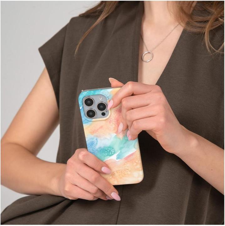 Actual product image Evelatus iPhone 15 Pro PC Customised Print Design Marble (Apple iPhone 15 Pro)