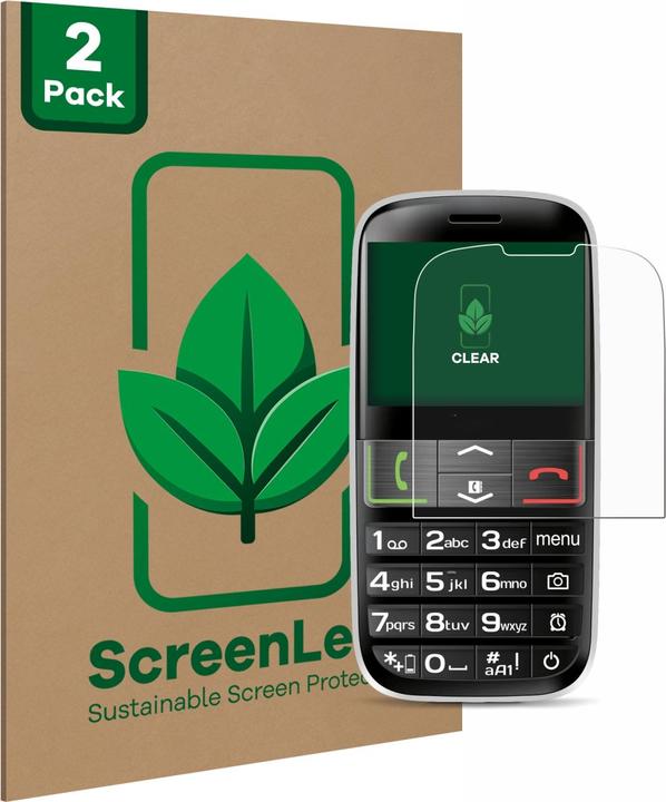Actual product image ScreenLeaf Screen Protector sustainable Screen Protection, clear, anti-scratch (2 Piece, Emporia Euphoria V50)