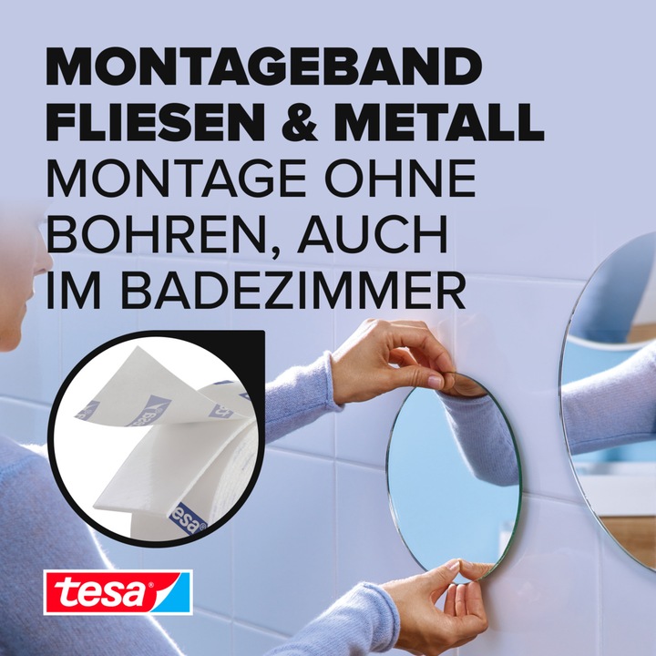 Image du produit tesa Bande de montage Carrelage (19 mm)
