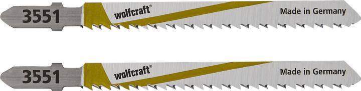 Produktbild wolfcraft 2 Stichsägeblätter HCS L=100mm T-Schaft