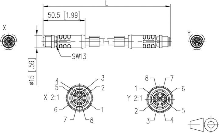 Image du produit Metz 142M6X11100 M12 Câble de réseau, câble patch CAT 6a SF/UTP 10m vert, gaine PUR, acide (SF/UTP, CAT6a, 10 m)